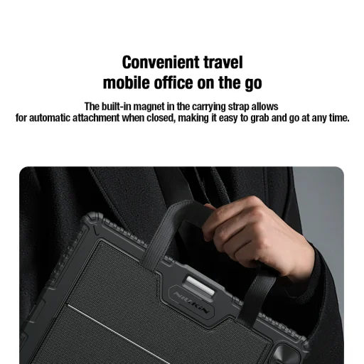  iPad Pro 13 2024 Fekete Nillkin Bumper GO Keyboard tok (háttérvilágítású változat) ANGOL nyelvű EN - 6