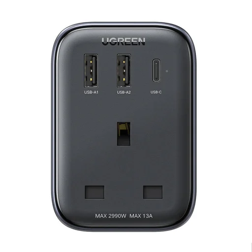 UGREEN CD314 utazó adapter UK-EU 2xUSB-A, 1xUSB-C - 1