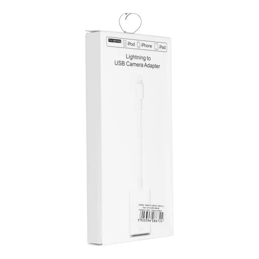 Adapter OTG USB A (női) - Lightning (férfi) fehér, - 3