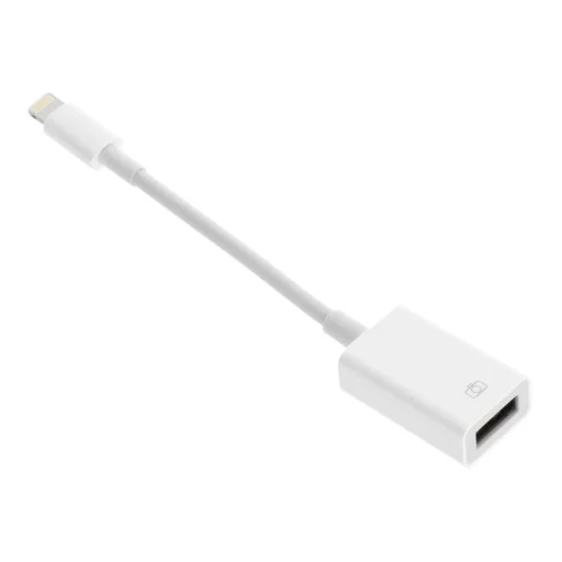 Adapter OTG USB A (női) - Lightning (férfi) fehér, - 1