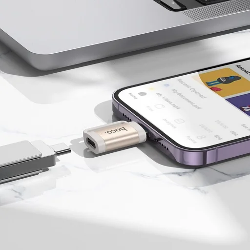 HOCO adapter OTG Lightning (férfi) - Type C (női) 2A UA31B szürke - 5