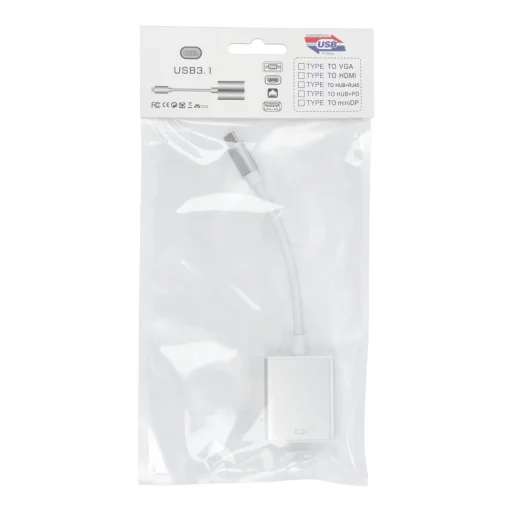 HDMI (női) - USB Type C 3.1 (férfi) átalakító kábel, Plug & Play, 4K - 5