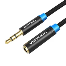 Vention VAB-B06-B150-M 1,5m Fekete Audio Kábel Hosszabbító