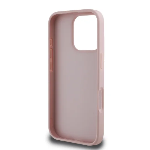  iPhone 16 Pro Pink Guess PU Grained 4G Metal Logo tok - 6