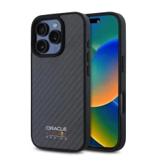 Red Bull Carbon Shiny Logo MagSafe tok iPhone 16 Pro Max Fekete tok