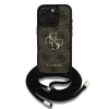  iPhone 16 Pro Barna Guess PU 4G Fém Logós Crossbody Pántos Tok - 2