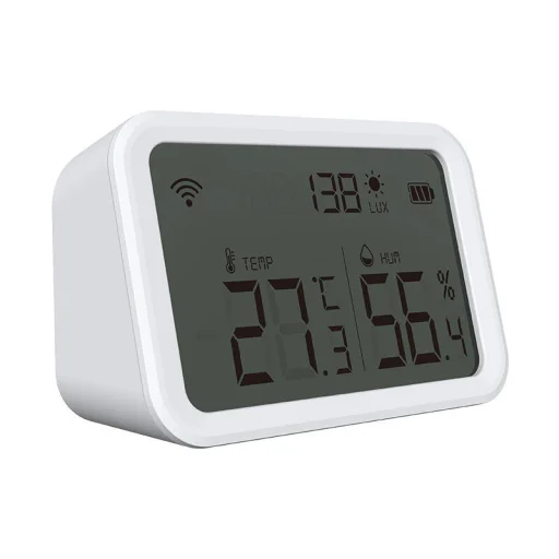 NEO NAS-TH02W hőmérséklet- és páratartalom-érzékelő Wi-Fi TUYA kijelzővel - 3