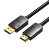 DisplayPort 1.2 - HDMI 1.4 kábel 3m Vention HADBI (Fekete) thumbnail