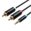 Audio kábel 3.5mm - 2x RCA Vention BCLBI 3m Fekete, thumbnail