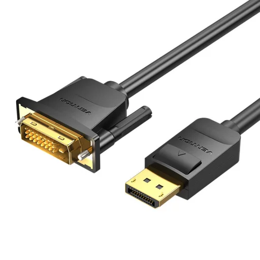 DisplayPort - DVI (24+1) kábel 2m Vention HAFBH 1080P 60Hz (Fekete) - 1