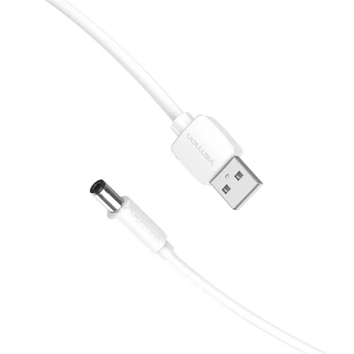 USB 2.0 - DC 5,5 mm tápkábel Vention CEYWD 0,5m (fehér) - 2