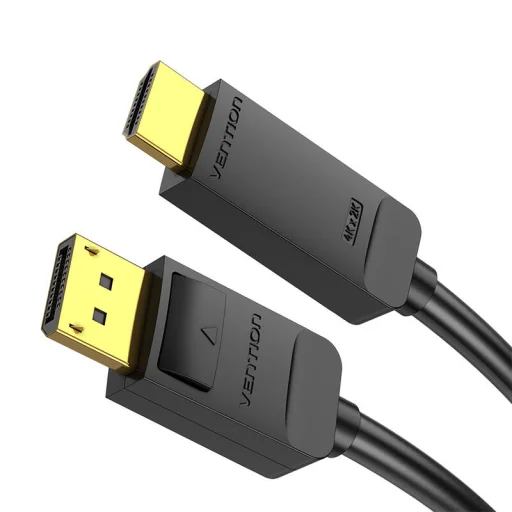 DisplayPort 1.2 - HDMI 1.4 kábel Vention HAGBI 3m, 4K 30Hz (Fekete) - 4