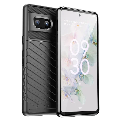 Thunder Case flexibilis páncélos tok Google Pixel 7 fekete tok - 1