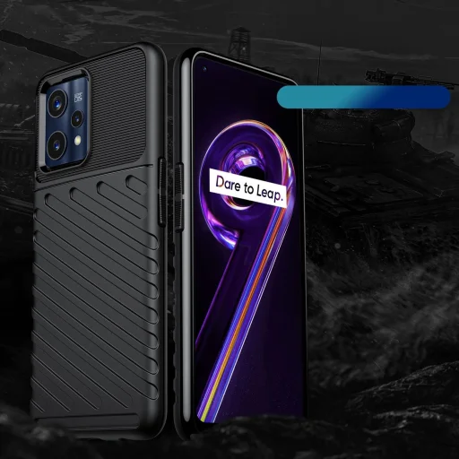 Realme 9 Pro Plus Thunder Case Flexible páncélozott tok fekete - 2