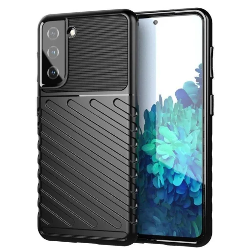 Thunder Case tok Samsung Galaxy S23 szilikon páncél tok fekete - 1