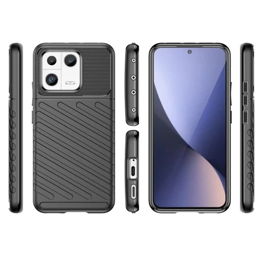 Thunder Case tok Xiaomi 13 szilikon páncél tok fekete - 2