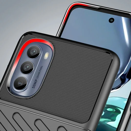 Thunder tok Motorola Moto G62 5G szilikon páncél tok fekete - 6