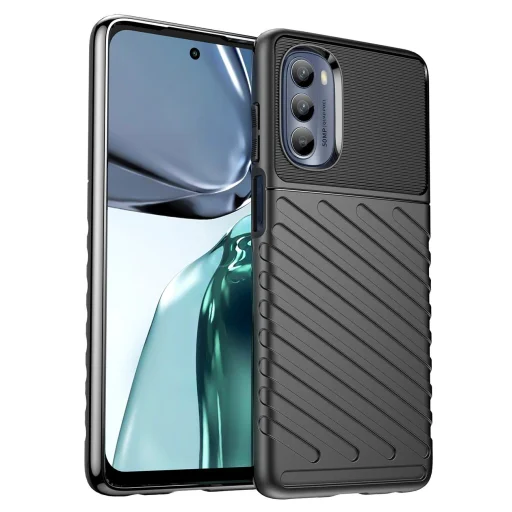 Thunder tok Motorola Moto G62 5G szilikon páncél tok fekete - 1