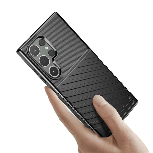 Thunder Case páncél tok Samsung Galaxy S24 Ultra számára - fekete - 3