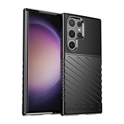 Thunder Case páncél tok Samsung Galaxy S24 Ultra számára - fekete - 5