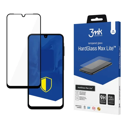 Edzett üveg 3mk HardGlass Max Lite Fekete Samsung Galaxy A16 üvegfólia - 1