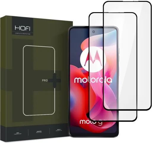 HOFI GLASS PRO+ 2-PACK MOTOROLA MOTO G24 / G24 POWER / G04 / E14 fekete üvegfólia - 1