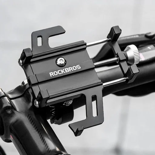 Rockbros 699-BK Aluminum Alloy Bicycle Phone Holder - Black - 3