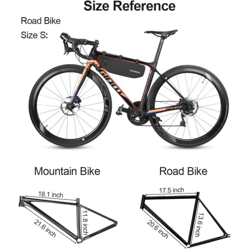 Rockbros AS-043 biciklis táska tépőzárral 3l - fekete - 20
