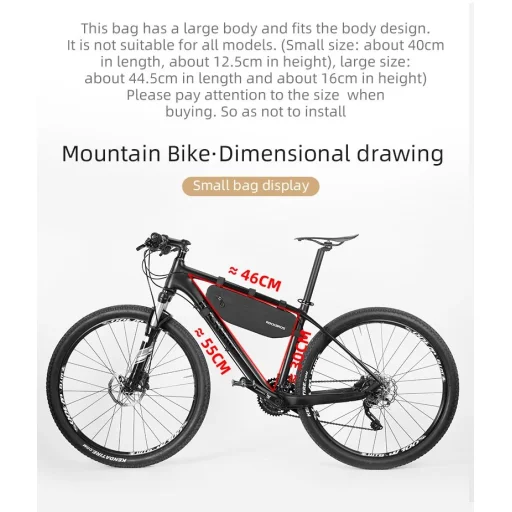 Rockbros AS-043 biciklis táska tépőzárral 3l - fekete - 5