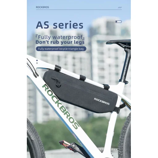 Rockbros AS-043 biciklis táska tépőzárral 3l - fekete - 2