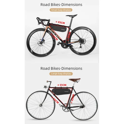 Rockbros AS-043 biciklis táska tépőzárral 3l - fekete - 6