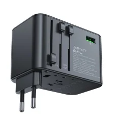 Acefast Z1 GaN 75W PD utazó adapter 3x USB-C 2x USB-A - fekete