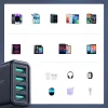Joyroom JR-TCN03 4xUSB-A 24W 4.8A hálózati töltő adapter - fekete thumbnail