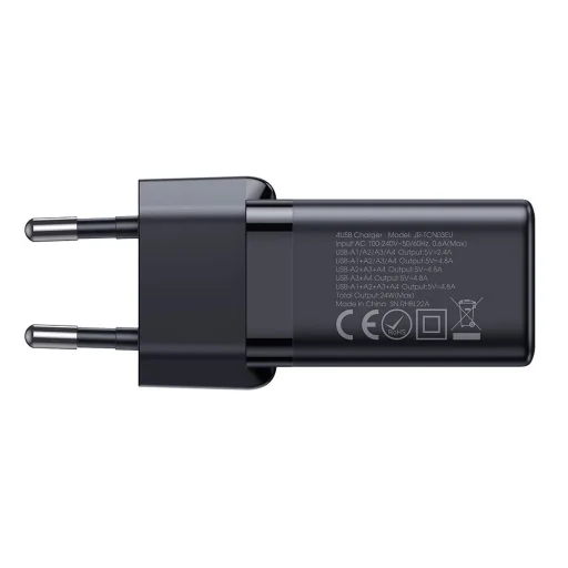 Joyroom JR-TCN03 4xUSB-A 24W 4.8A hálózati töltő adapter - fekete - 2