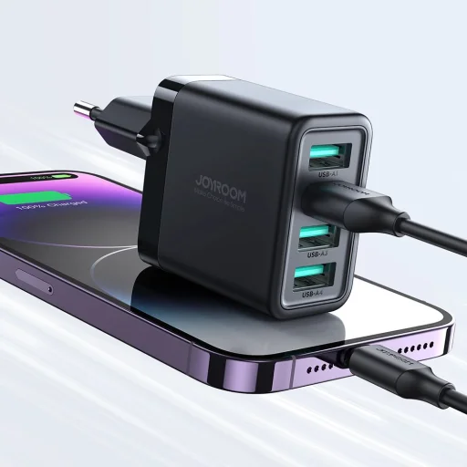 Joyroom JR-TCN03 4xUSB-A 24W 4.8A hálózati töltő adapter - fekete - 8