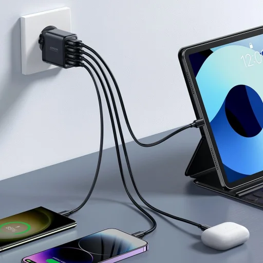 Joyroom JR-TCN03 4xUSB-A 24W 4.8A hálózati töltő adapter - fekete - 9