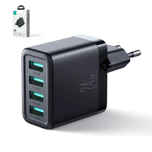 Joyroom JR-TCN03 4xUSB-A 24W 4.8A hálózati töltő adapter - fekete - 1