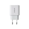 Joyroom JR-TCF05 20W USB-C / USB-A Gyors Dual Port Hálózati Töltő - Fehér + USB-C - Lightning 1m thumbnail
