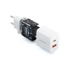 Joyroom JR-TCF05 20W USB-C / USB-A Gyors Dual Port Hálózati Töltő - Fehér + USB-C - Lightning 1m thumbnail