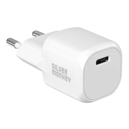Silver Monkey Mini USB-C 20W PD fali töltő - fehér - 1