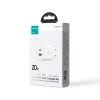 Joyroom JR-TCF05 20W USB-C / USB-A Gyors Dual Port Hálózati Töltő - Fehér + USB-C - Lightning 1m thumbnail