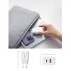Joyroom JR-TCF05 20W USB-C / USB-A Gyors Dual Port Hálózati Töltő - Fehér + USB-C - Lightning 1m thumbnail