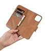 iCarer Wallet 2in1 bőr fliptok iPhone 14 Anti-RFID barna tok (WMI14220725-BN) thumbnail