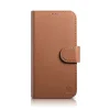 iCarer Wallet 2in1 bőr fliptok iPhone 14 Anti-RFID barna tok (WMI14220725-BN) thumbnail