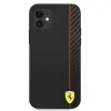 Ferrari FESAXHCP12SBK iPhone 12 mini 5.4" fekete/fekete tok On Track Carbon Stripe tok thumbnail