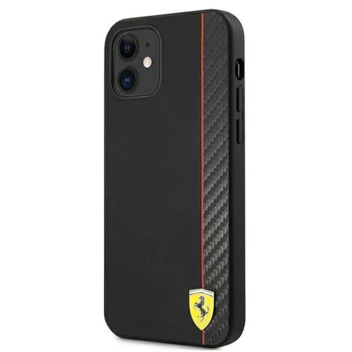 Ferrari FESAXHCP12SBK iPhone 12 mini 5.4" fekete/fekete tok On Track Carbon Stripe tok - 2