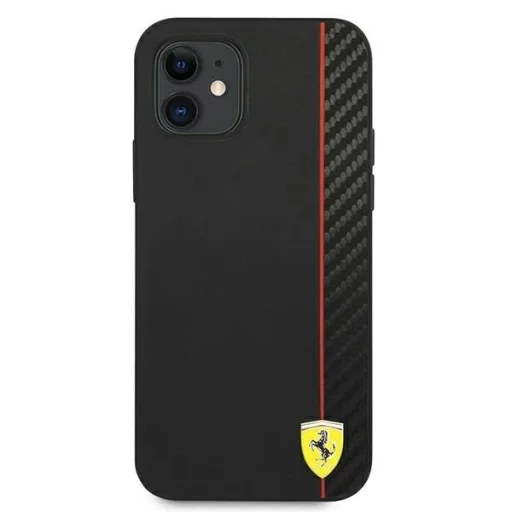 Ferrari FESAXHCP12SBK iPhone 12 mini 5.4" fekete/fekete tok On Track Carbon Stripe tok - 3