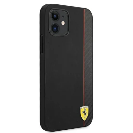 Ferrari FESAXHCP12SBK iPhone 12 mini 5.4" fekete/fekete tok On Track Carbon Stripe tok - 4
