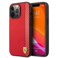 Ferrari FESAXHCP13XRE iPhone 13 Pro Max 6.7" piros/piros tok On Track Carbon Stripe