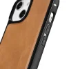 iCarer bőr olajos-viaszos tok természetes bőrrel bevonva iPhone 14 barna tok (WMI14220717-TN) thumbnail